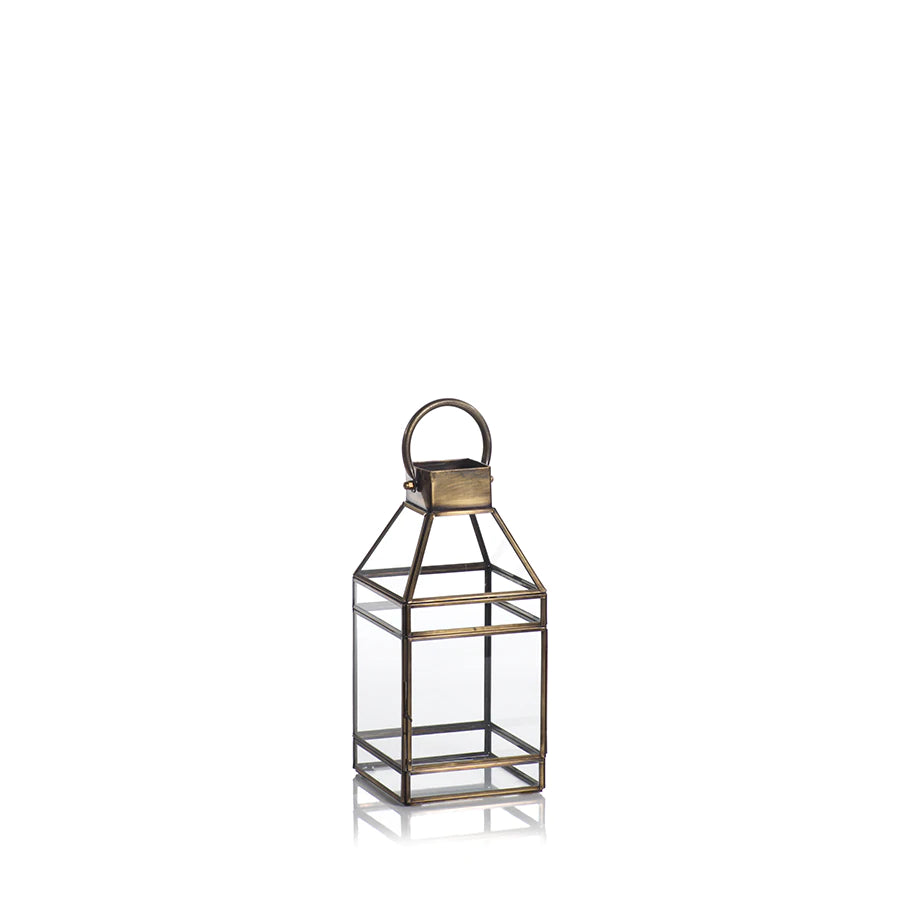 Medici Antique Brass Lantern - Small