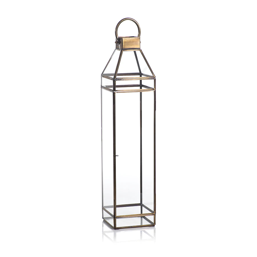 Medici Antique Brass Lantern - Large