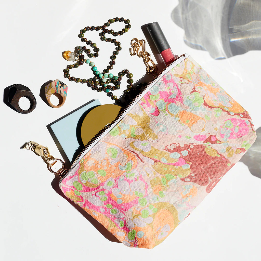Love Mert - Astral Marbled Pouch Large - Garden Party