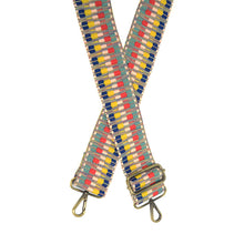 Load image into Gallery viewer, Joy Susan - 2&quot; Embroidered Guitar Strap - Bright Multi Colored
