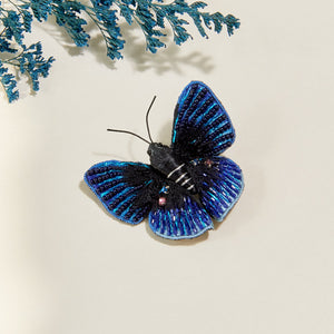 Mignonne Gavigan Mystic Butterfly Brooch - Dark Blue