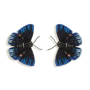 Mignonne Gavigan Mystic Butterfly Stud - Dark Blue