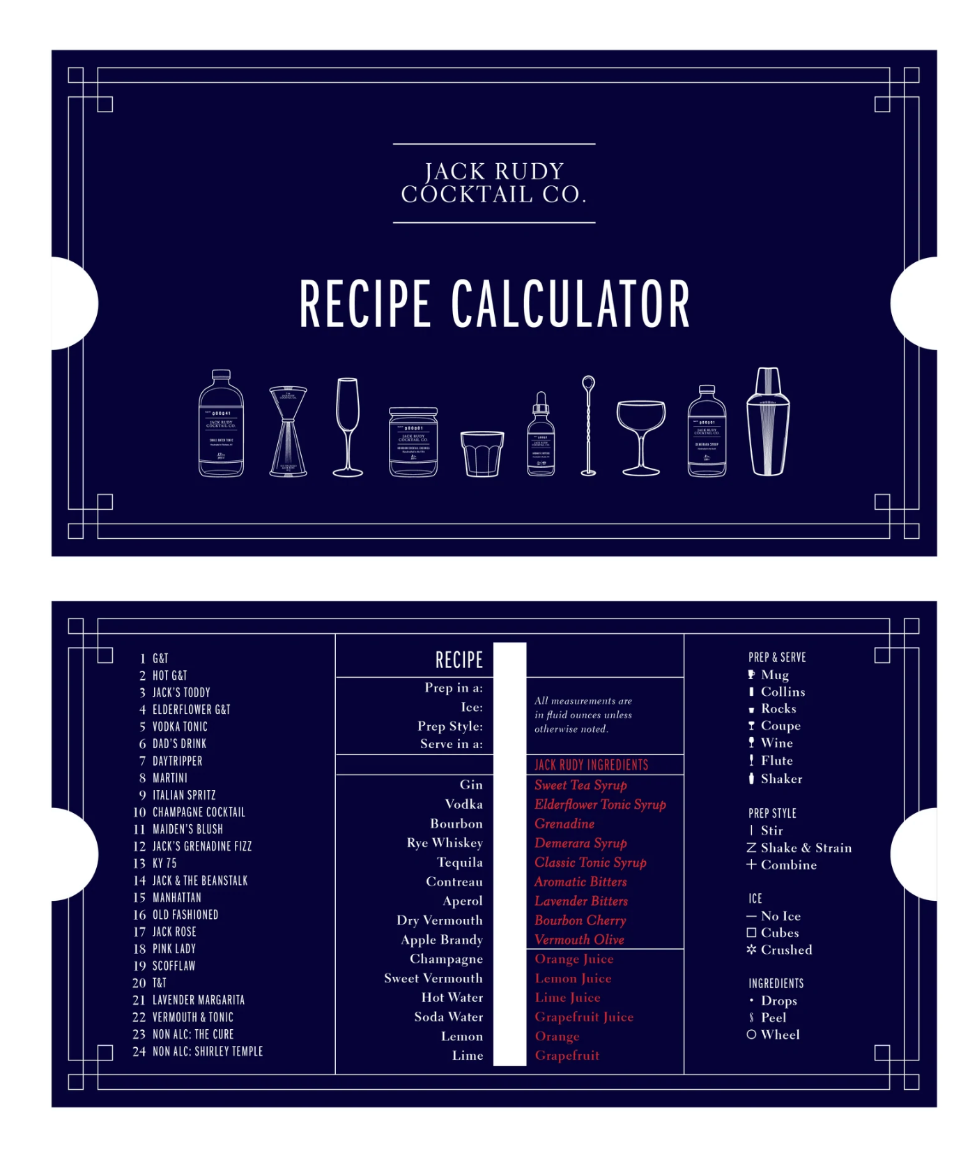 Jack Rudy Recipe Calculator
