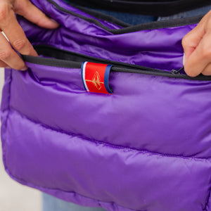 Pretty Rugged Puffer Bag - Purple