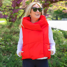 Load image into Gallery viewer, Pretty Rugged Waterproof Pretty Puffer Vest - Red

