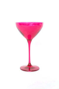 Estelle Colored Glass Martini - Viva Magenta