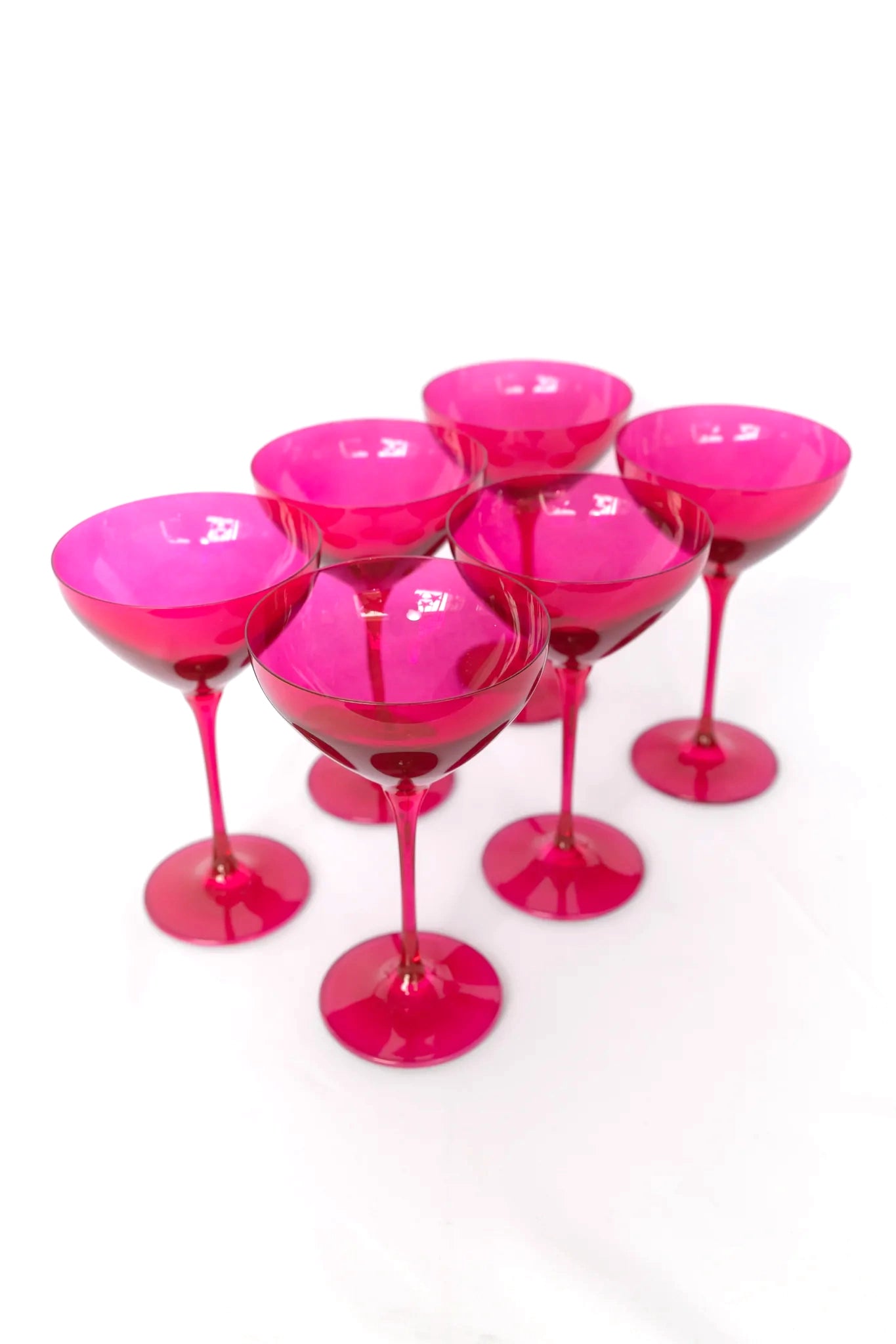 Estelle Colored Glass Estelle Colored 6-Piece Martini Glass Set Mixed