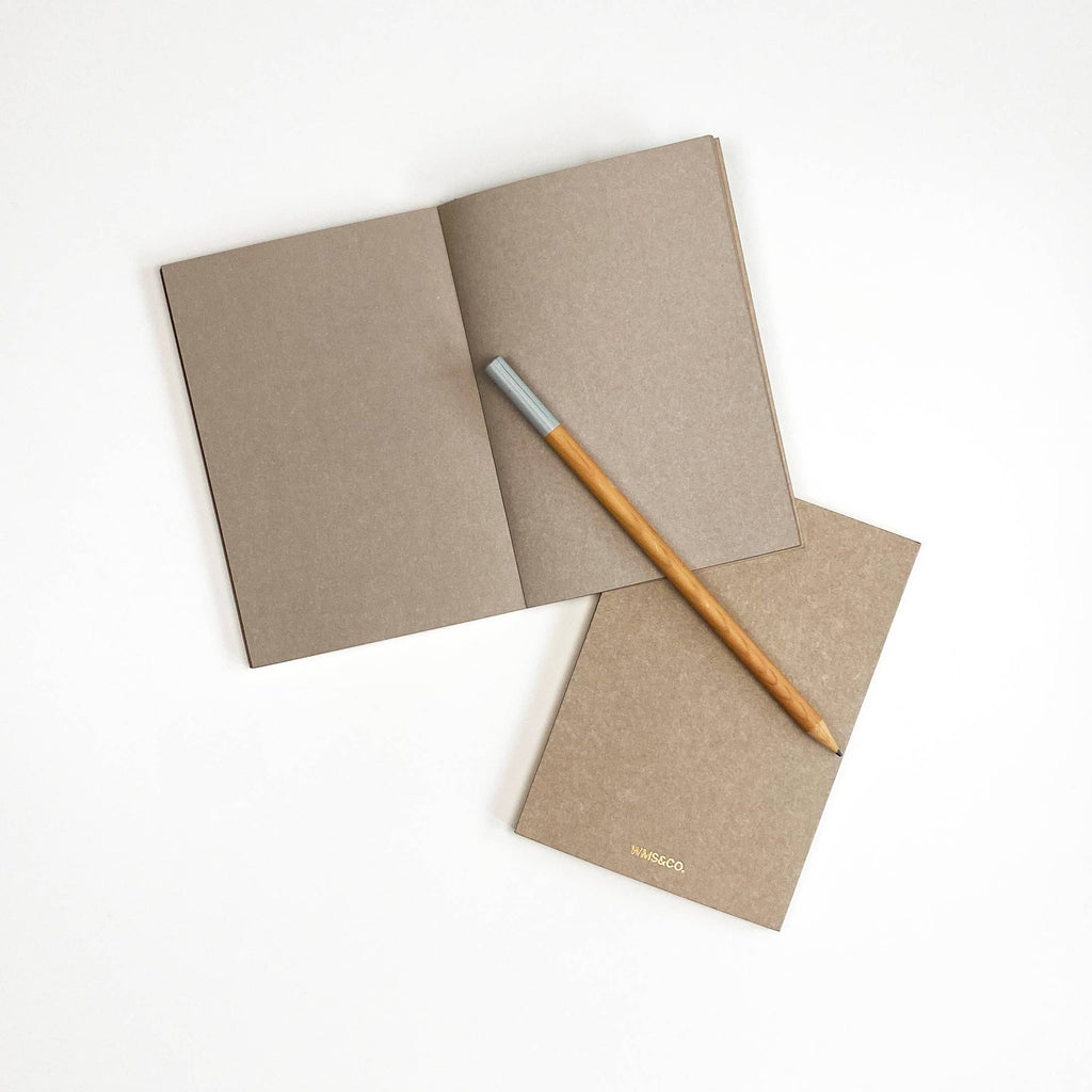 Wms&Co. Gray Jotters with Gilded edge (Set of two)