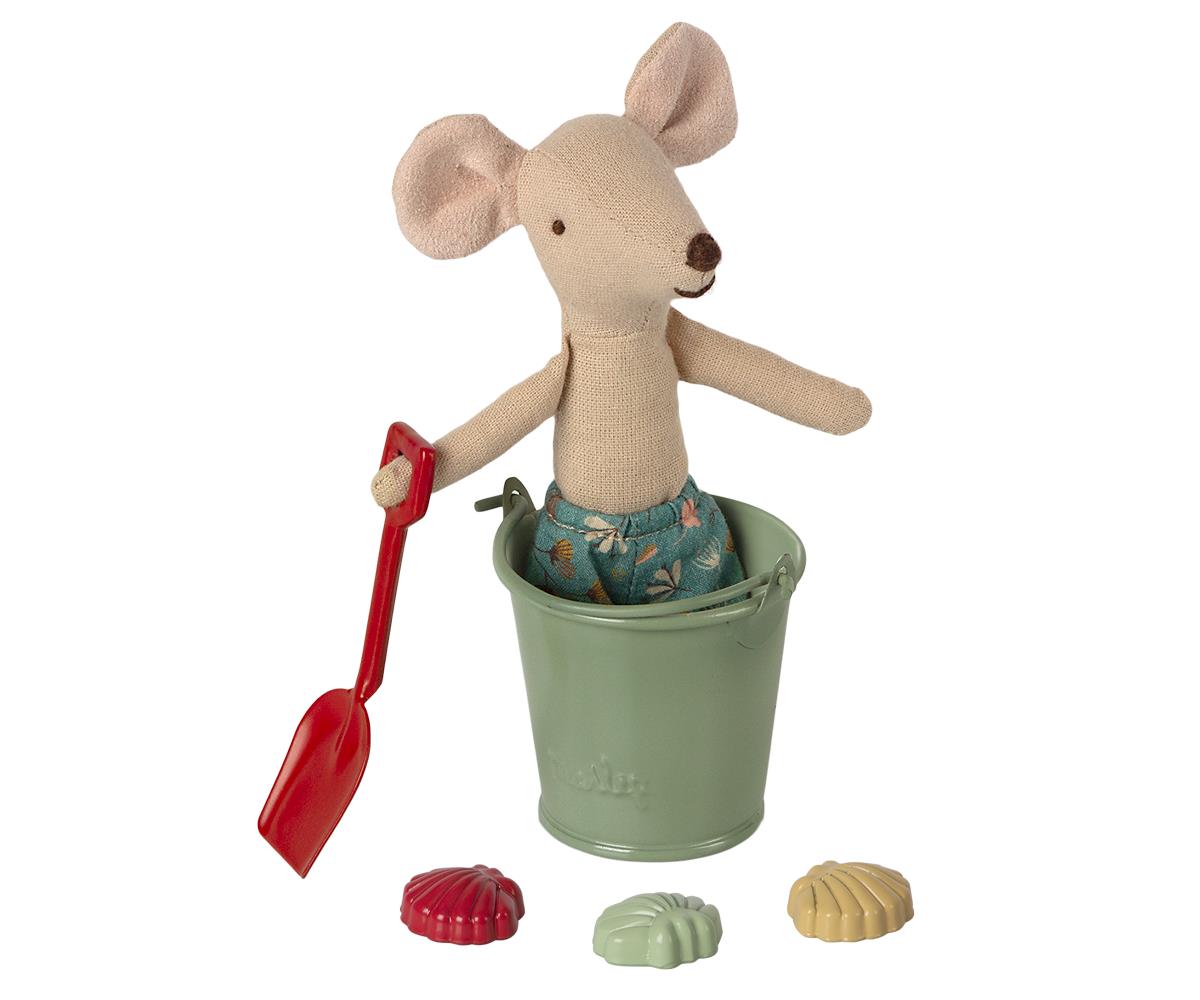 Maileg Beach Set - Shovel, bucket,  shells