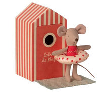 Load image into Gallery viewer, Maileg Beach mice - Little sister in Cabin de Plage
