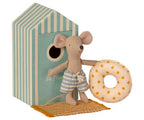 Maileg Beach mice - Little brother in Cabin de Plage