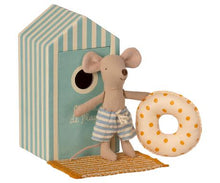 Load image into Gallery viewer, Maileg Beach mice - Little brother in Cabin de Plage
