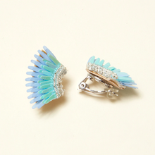 Load image into Gallery viewer, Mignonne Gavigan Micro Madeline Earrings - Metallic Blue Clip On
