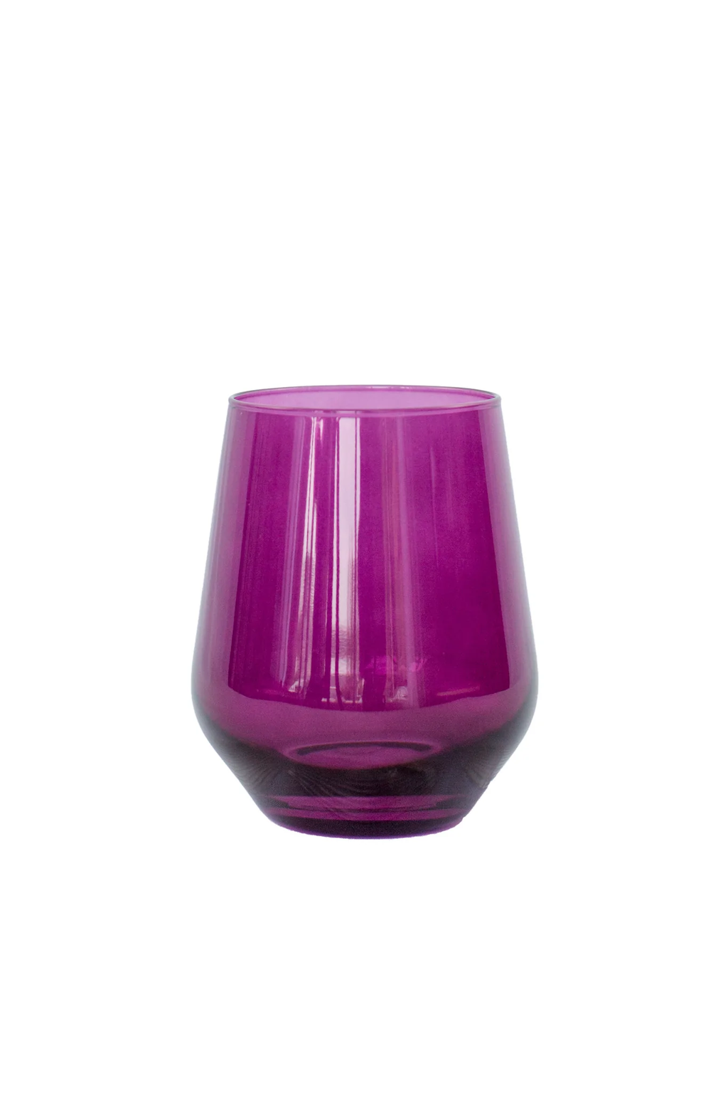 Estelle Colored Glass Wine Stemless - Amethyst
