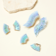 Load image into Gallery viewer, Mignonne Gavigan Micro Madeline Earrings - Metallic Blue Clip On
