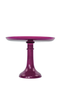 Estelle Colored Glass Cake Stand - Amethyst