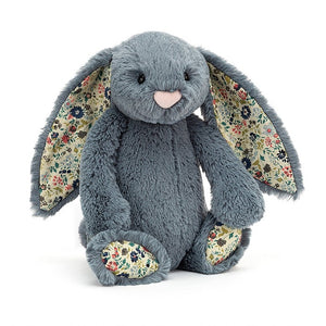 Jellycat Bashful Blossom Bunny Dusky Blue - Medium