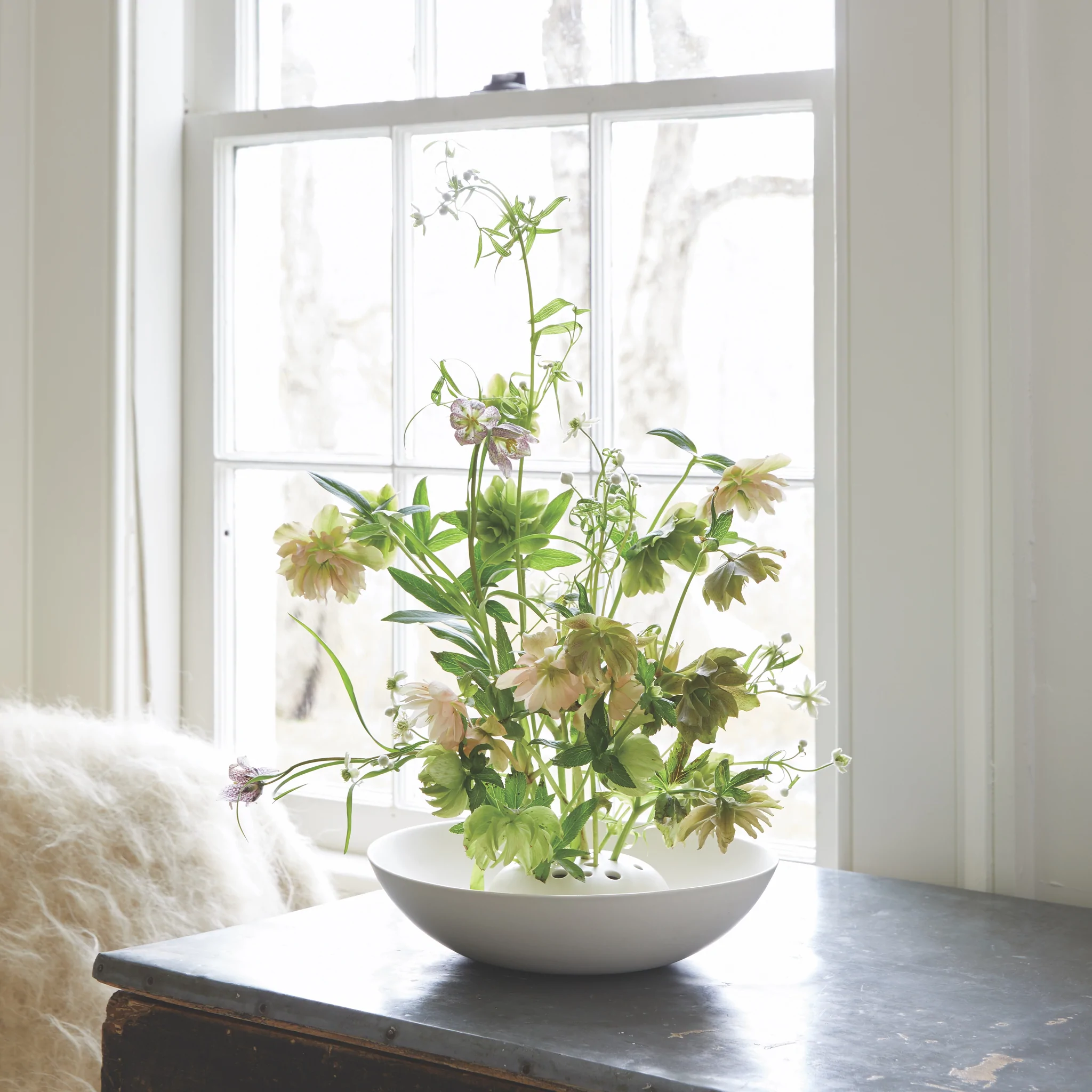 The Floral Society Ceramic Flower Frog Bowl Vase
