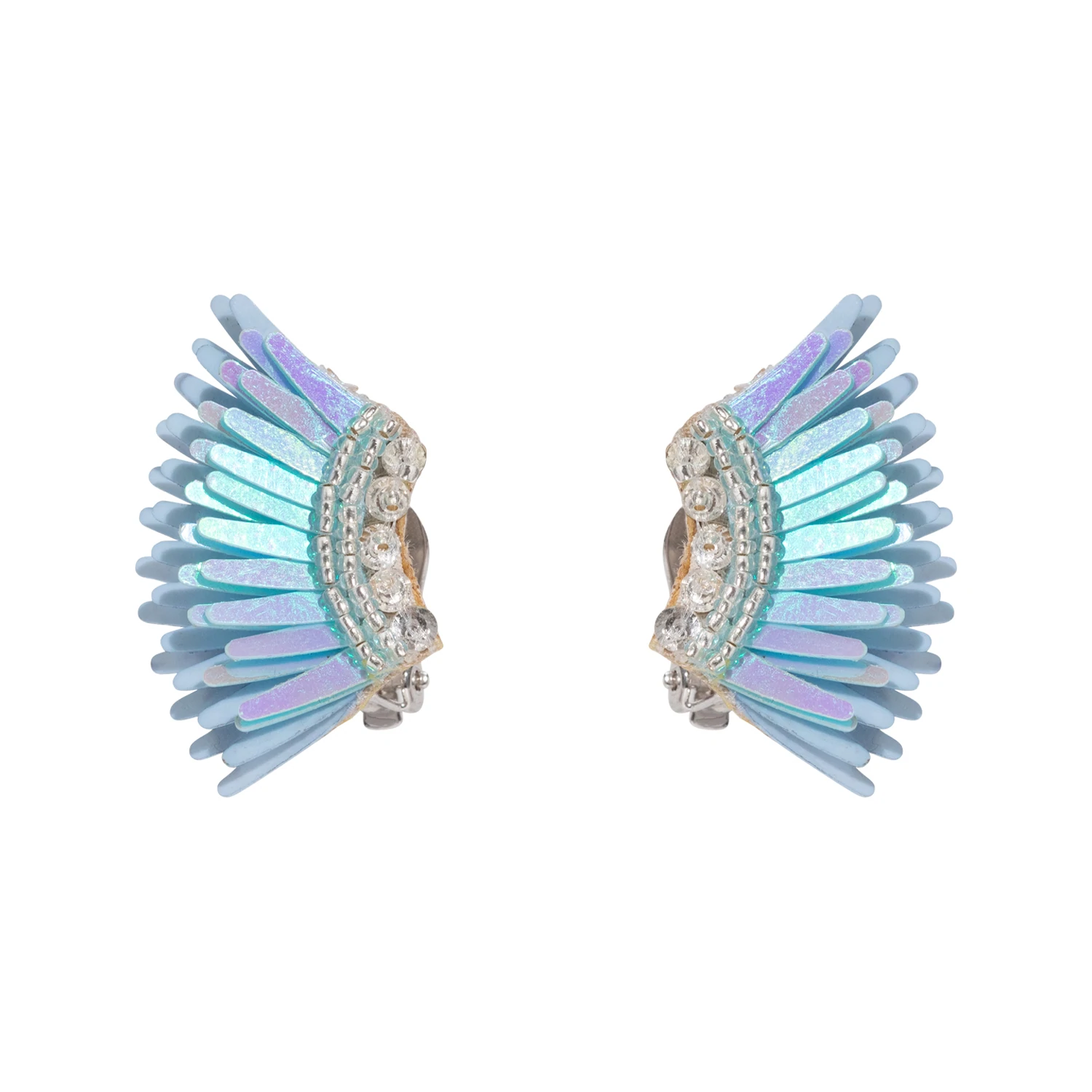 Mignonne Gavigan Micro Madeline Earrings - Metallic Blue Clip On