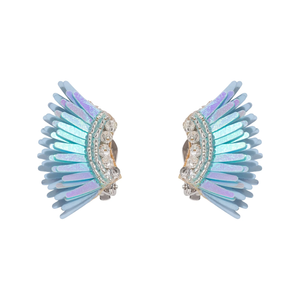 Mignonne Gavigan Micro Madeline Earrings - Metallic Blue Clip On