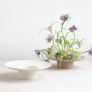 The Floral Society Ceramic Ikebana Vase - Matte White