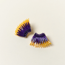 Load image into Gallery viewer, Mignonne Gavigan Mini Madeline Earrings - Purple Yellow
