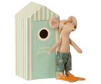 Maileg Beach mice - Big brother in Cabin de Plage