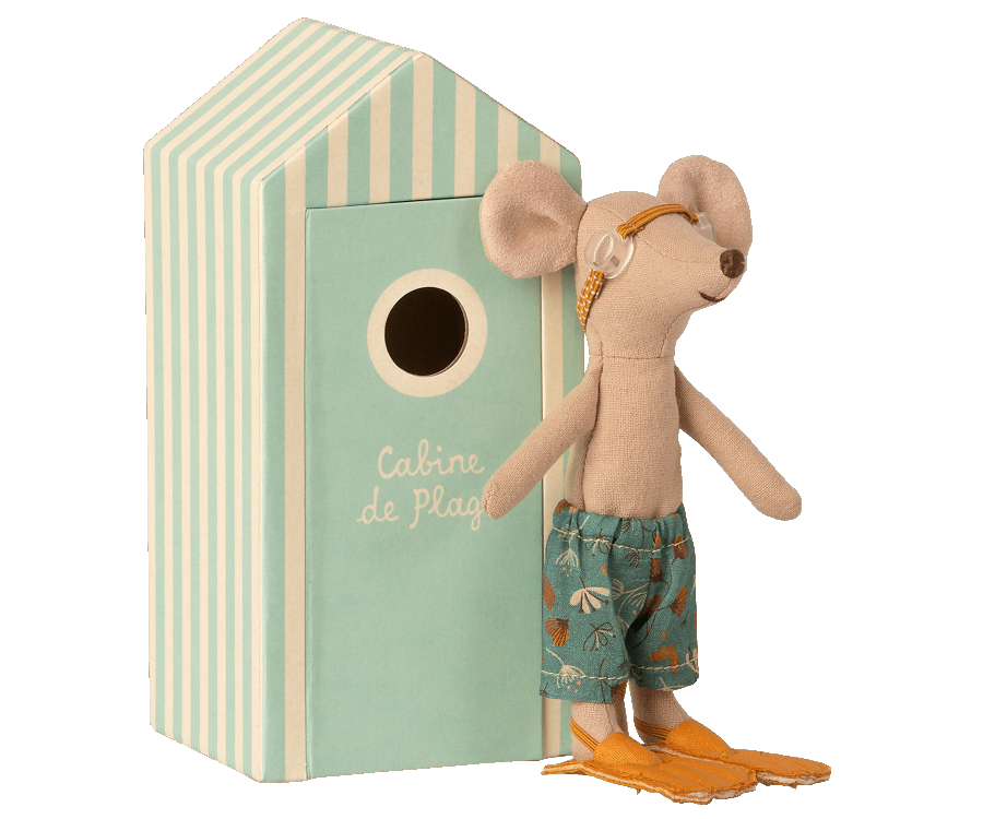 Maileg Beach mice - Big brother in Cabin de Plage