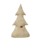 Antiqued Natural Canvas Tree with Bells - Wide