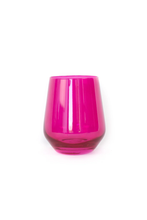Load image into Gallery viewer, Estelle Colored Glass Wine Stemless - Viva Magenta
