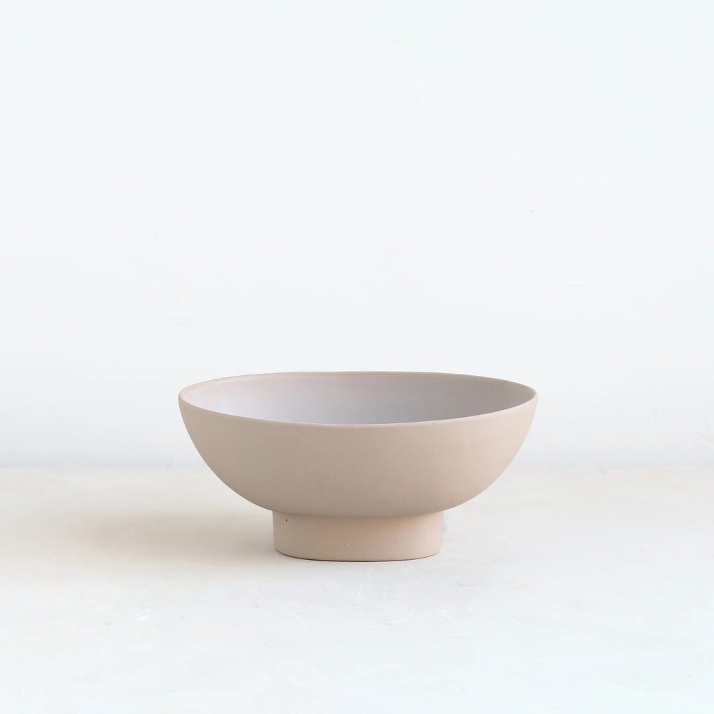 The Floral Society Ceramic Compote Vase - Sand