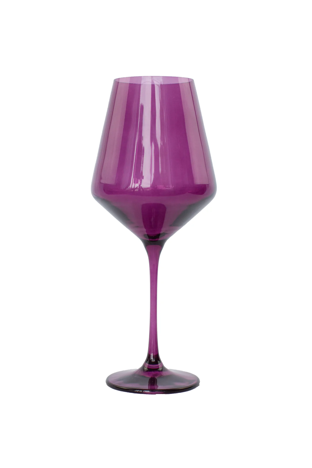 Estelle Colored Glass Wine Stemware - Amethyst