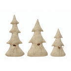 Antiqued Natural Canvas Tree with Bells - Small