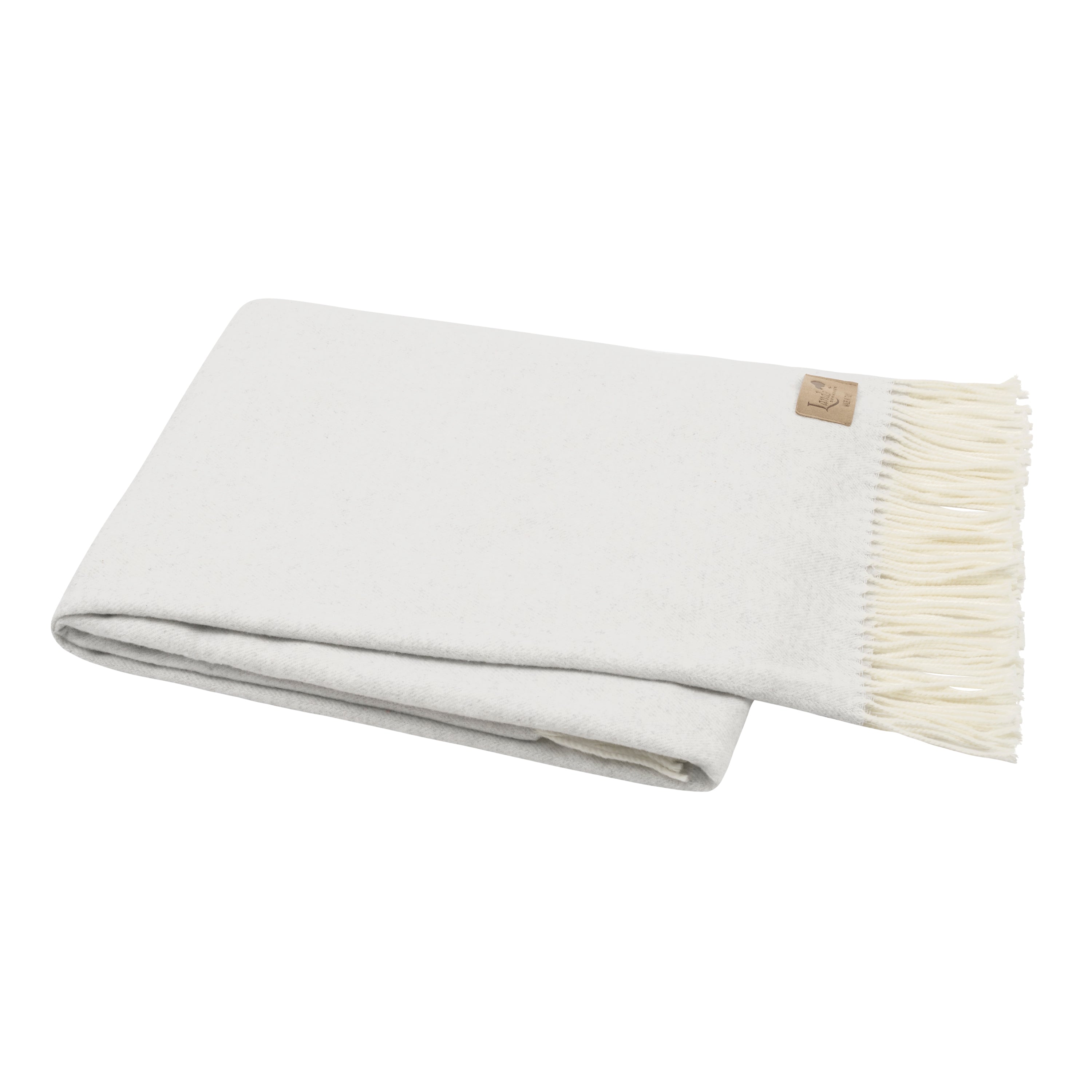 Italian Herringbone Throw - Silver