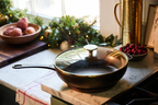 Smithey Ironware Company - No. 11 Deep Cast Iron Skillet with Glass Lid