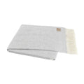 Italian Herringbone Throw - Light Gray