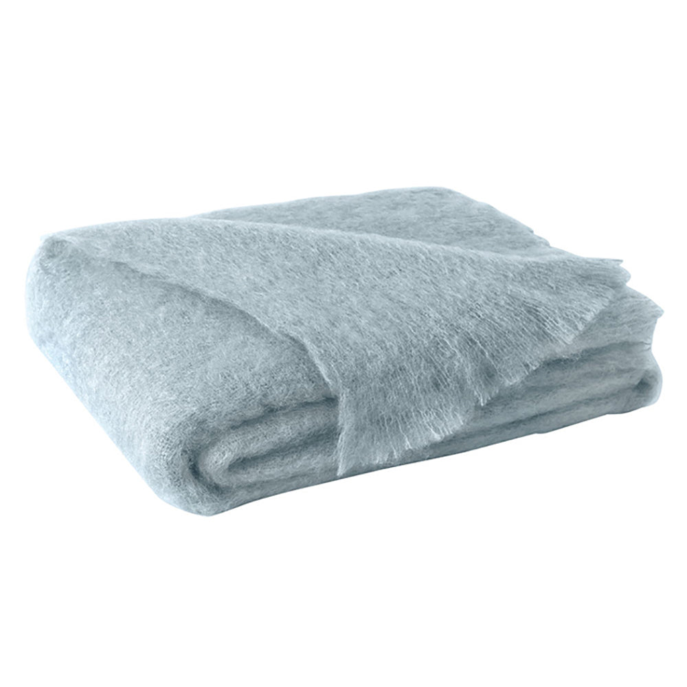 Brushed Mohair Throw - Glacier