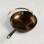 Smithey Ironware Company - No. 11 Deep Cast Iron Skillet with Glass Lid