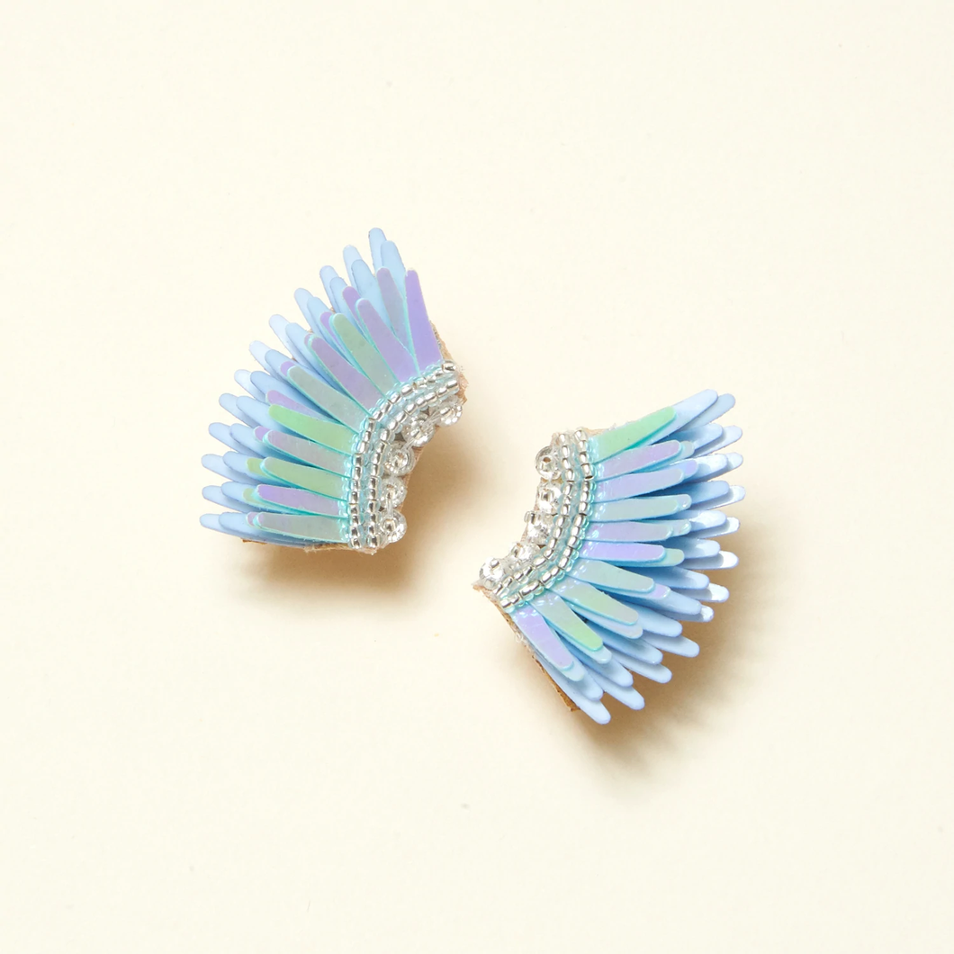 Mignonne Gavigan Micro Madeline Earrings - Metallic Blue Clip On