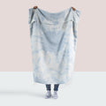 Tie Dye Cotton Jacquard Throw - Sky