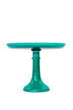 Estelle Colored Glass Cake Stand - Emerald Green