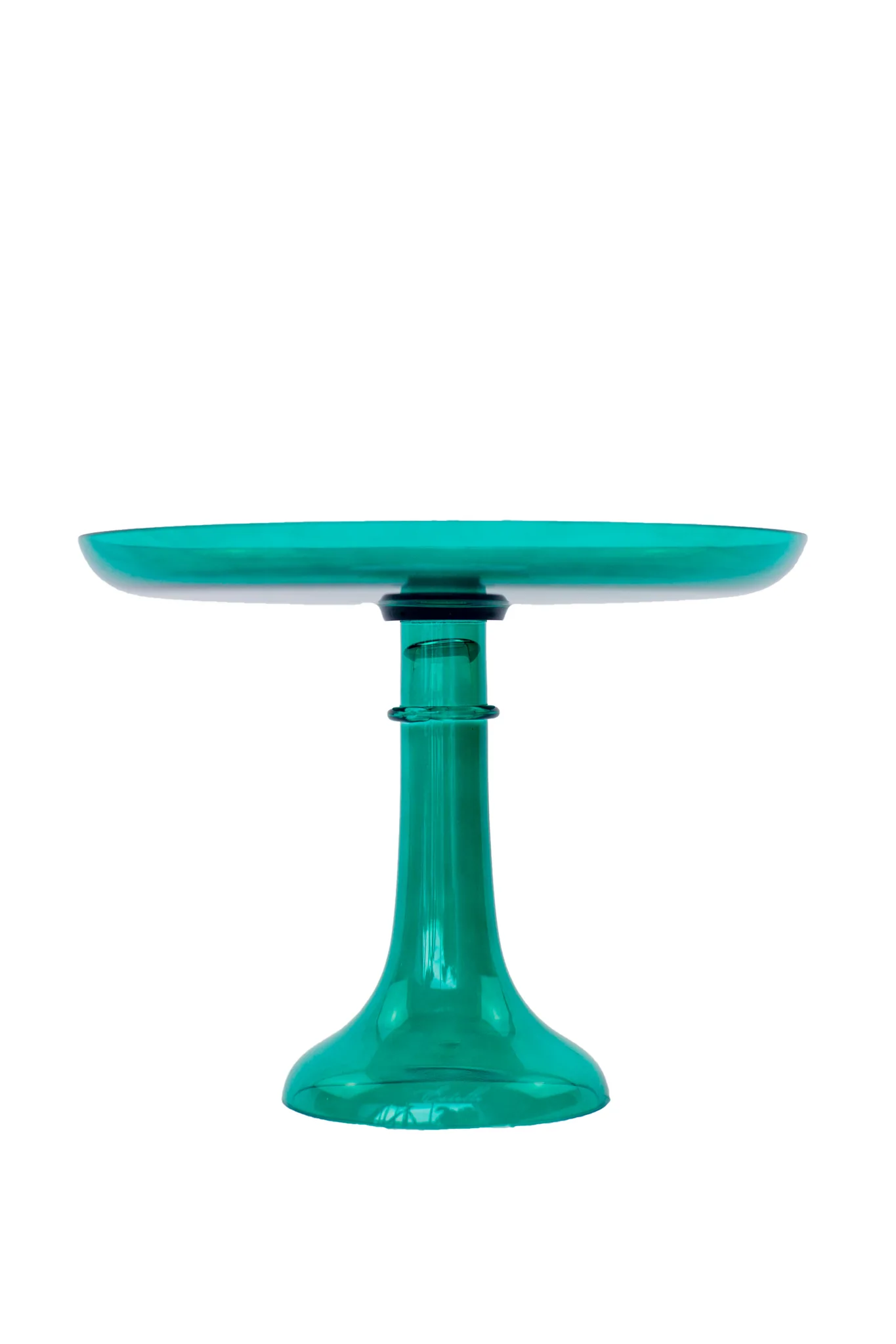 Estelle Colored Glass Cake Stand - Emerald Green