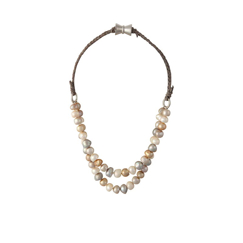 Short Bombay Necklace Multi/Gray
