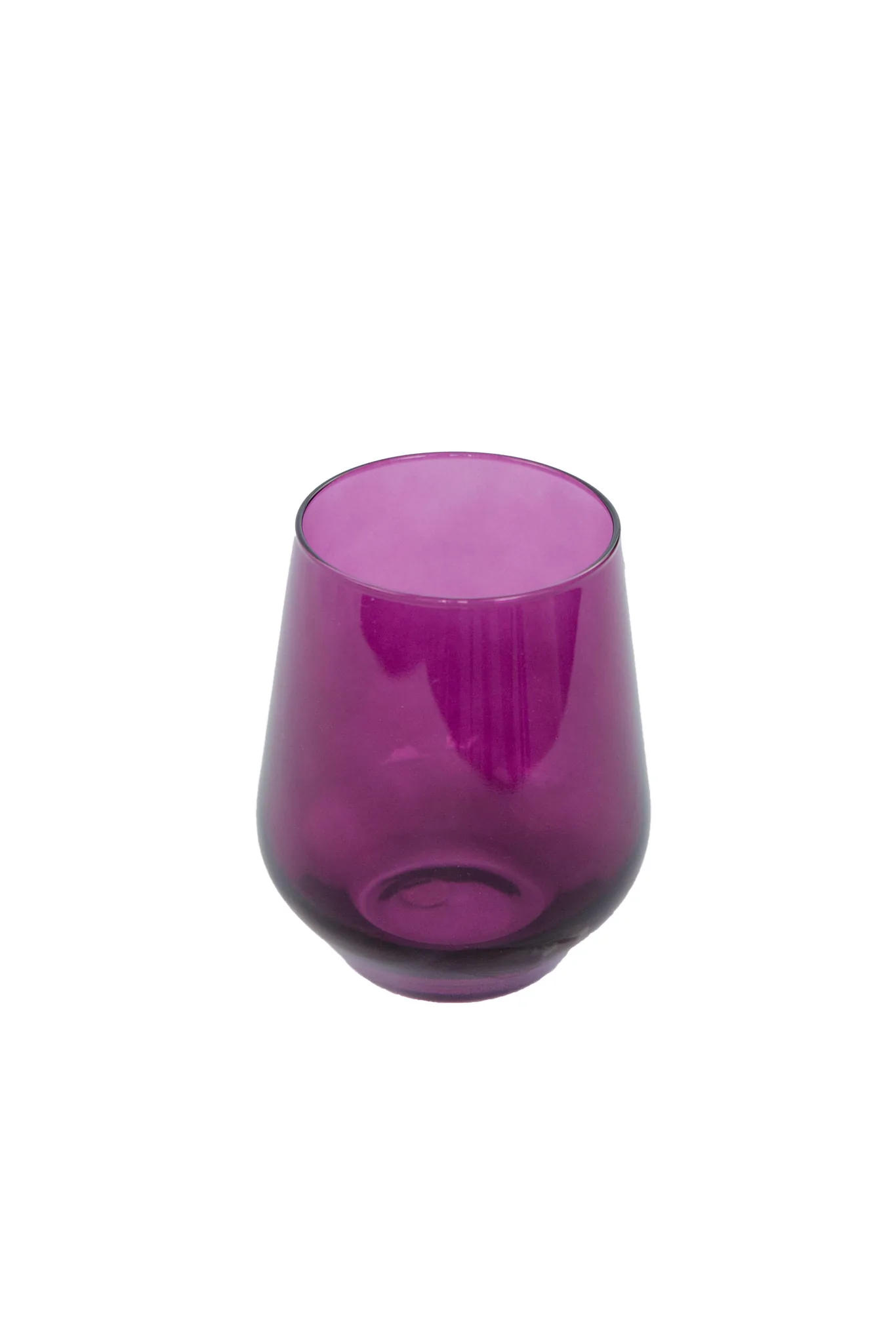 Estelle Colored Glass Wine Stemless - Amethyst