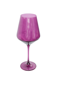 Estelle Colored Glass Wine Stemware - Amethyst