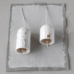 Porcelain Bell Ornament with Deer