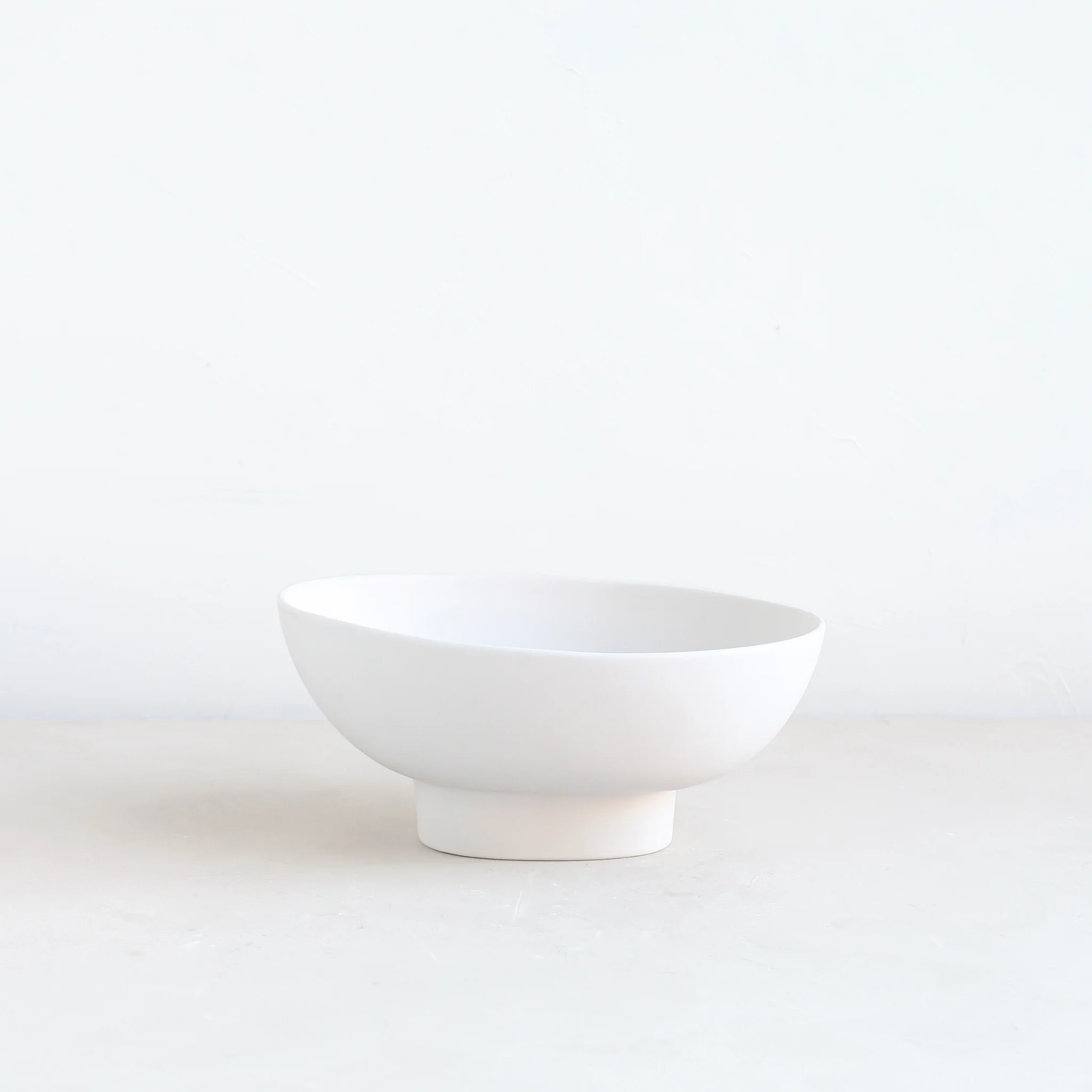 The Floral Society Ceramic Compote Vase - Matte White