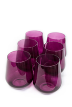 Load image into Gallery viewer, Estelle Colored Glass Wine Stemless - Amethyst
