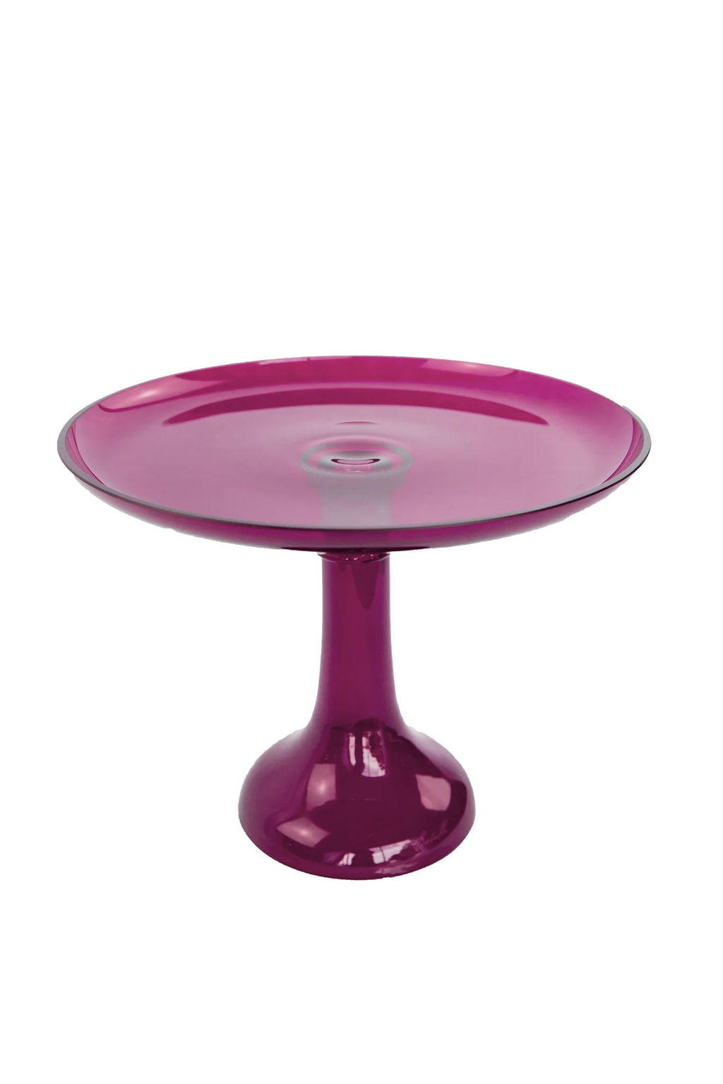Estelle Colored Glass Cake Stand - Amethyst