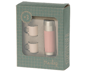 Maileg Thermos and Cups - Soft Coral
